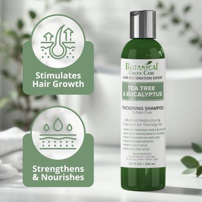 Tea Tree Eucalyptus Shampoo for Hair Growth Thinning Hair - Thickening, Sulfate-Free