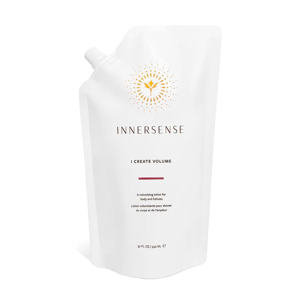 INNERSENSE Organic Beauty - Natural I Create Volume Hair Volumizing Lotion Non-Toxic, Cruelty-Free, Clean Haircare (Refill Pouch, 32 fl oz 946 ml)