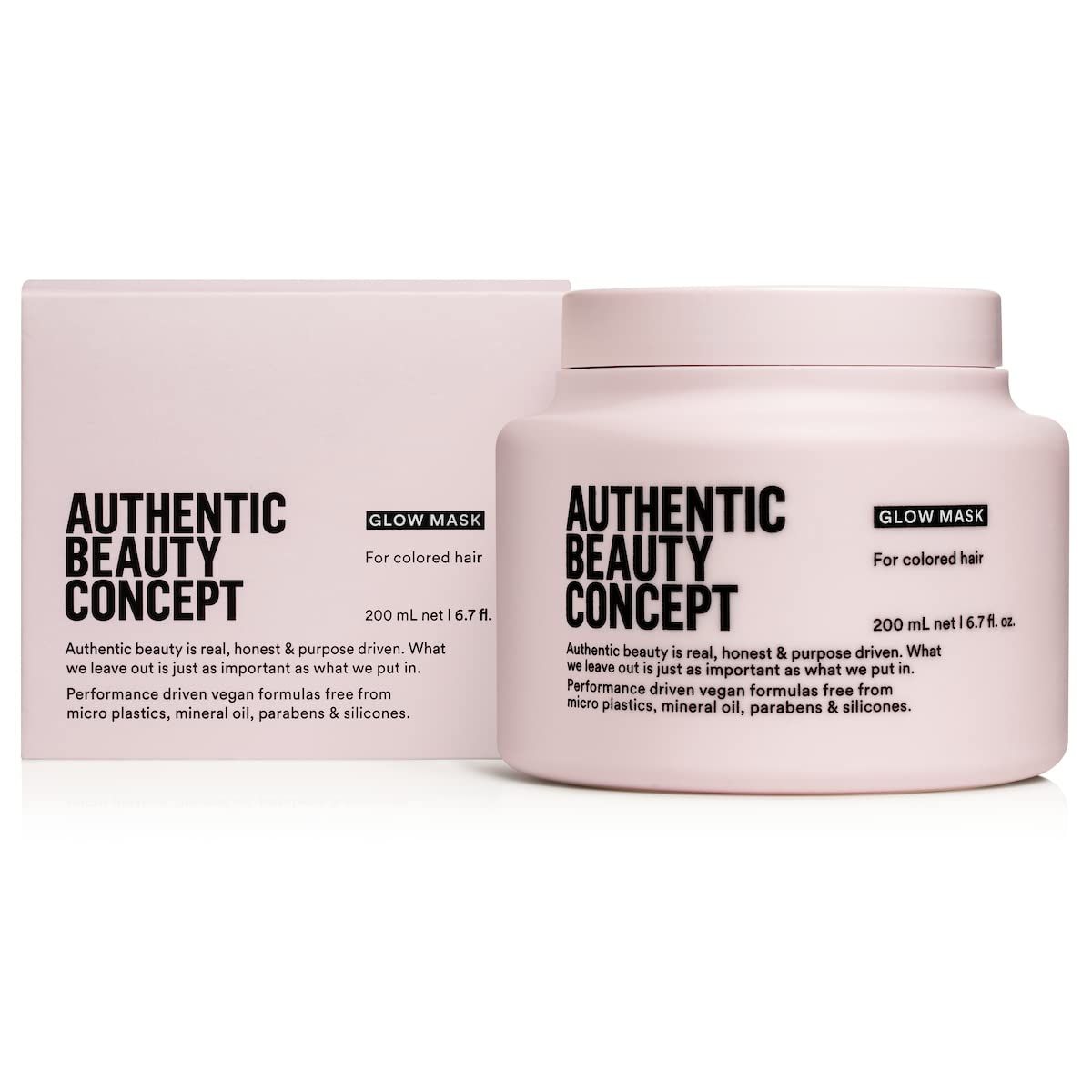 Authentic Beauty Concept Glow Mask Hair Mask for Color Treated Hair Nourishing Color-Preserving Improves Softness and Shine Vegan Cruelty-free Silicone-free 6.7 fl. oz.