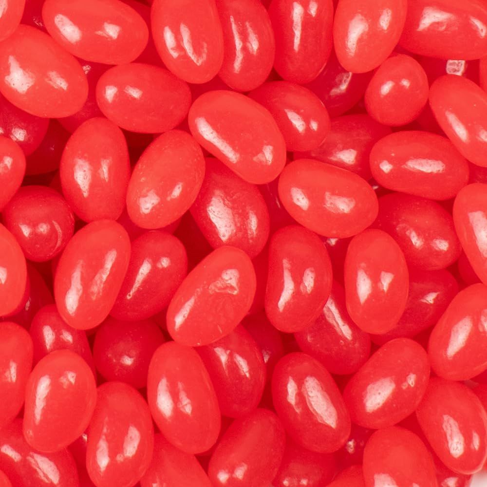 400 Pcs Red Candy Jelly Beans - Cherry (1lb, approximately 400 Pcs)
