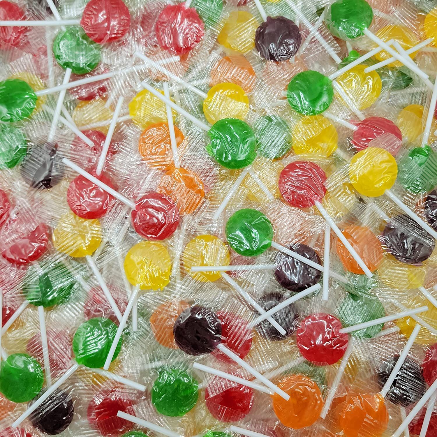 SWEETSOME Lollipops Assorted Fruit Flavor Suckers- 5 Fruity Flavors - Hard Candy - Individually Wrapped - Bulk Candy Pack (4 Pound)
