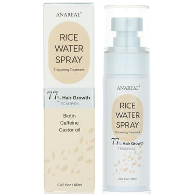 uikeaft Hair Growth Serum, Rice Water for Hair Growth, Rice Water Hair Spray, Hair Growth Oil Spray for Women infused with Castor Oil and Biotin 2oz
