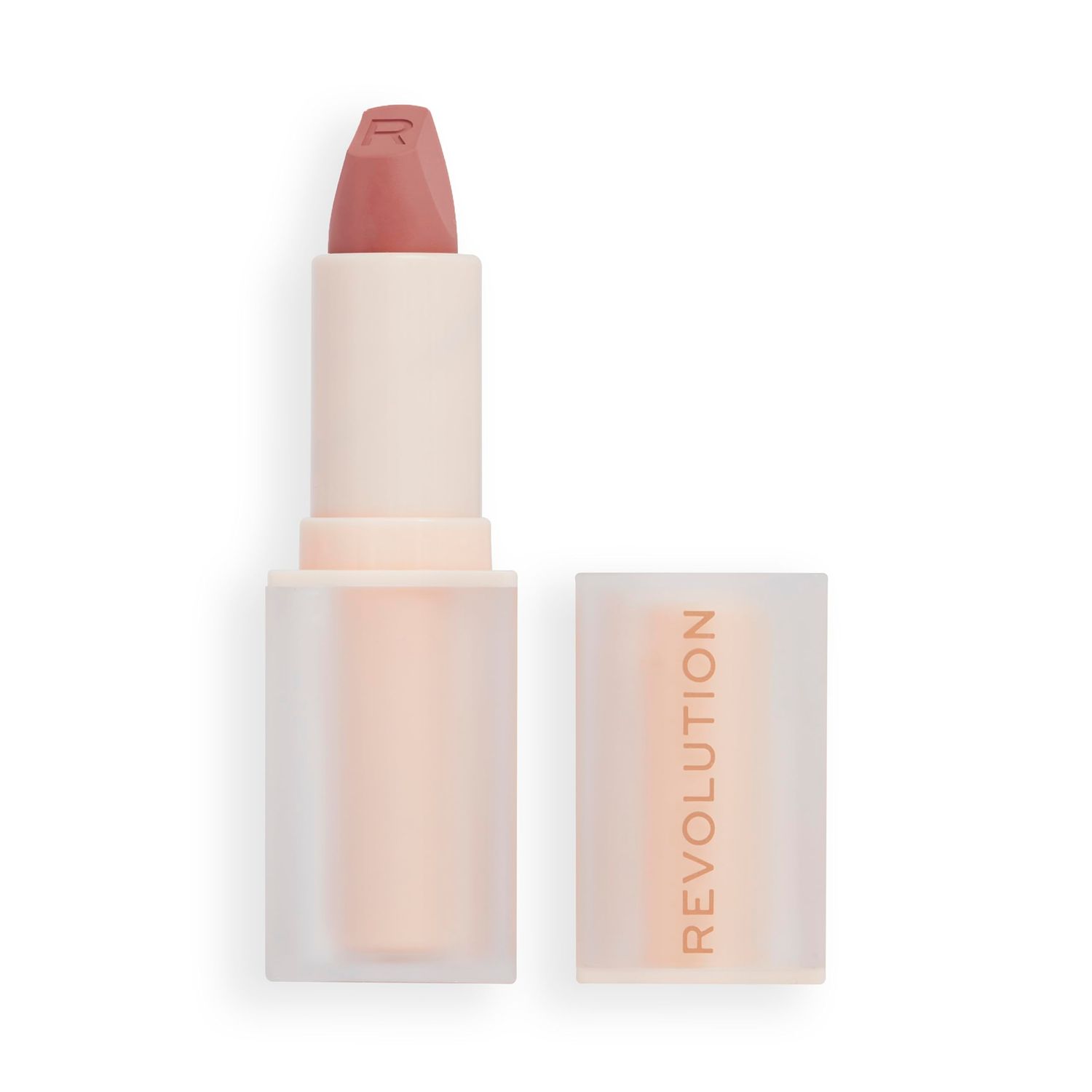 Revolution, Lip Allure Soft Satin Lipstick, Highly Pigmented Smudge Proof, Long Lasting Creamy Satin Finish, Contains Vitamin E, Brunch Pink Nude, 0.11 oz