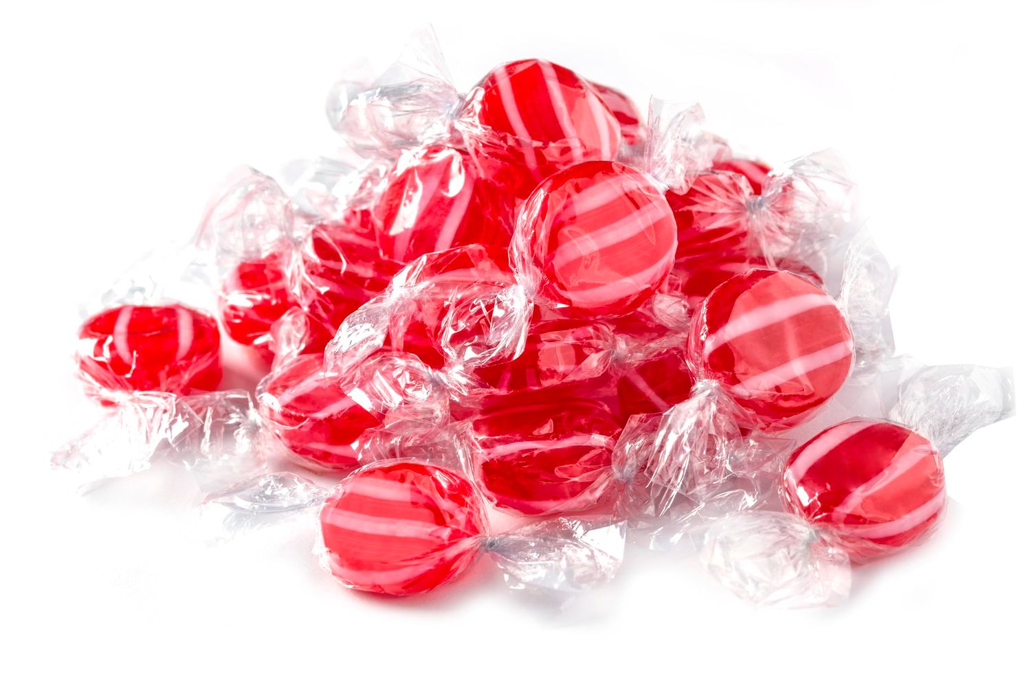SweetGourmet Striped Cinnamon Disc Wrapped Hard Candy Bulk 2 Pounds