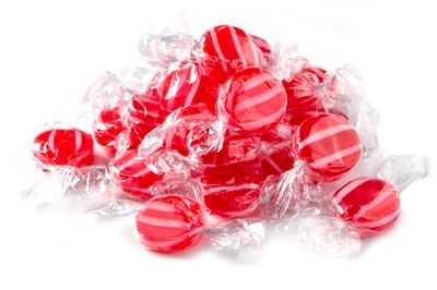 SweetGourmet Striped Cinnamon Disc Wrapped Hard Candy Bulk 2 Pounds