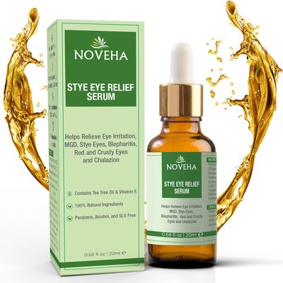 NOVEHA Stye Relief Serum for Blepharitis Management, Eyelid Bumps (20 ml)