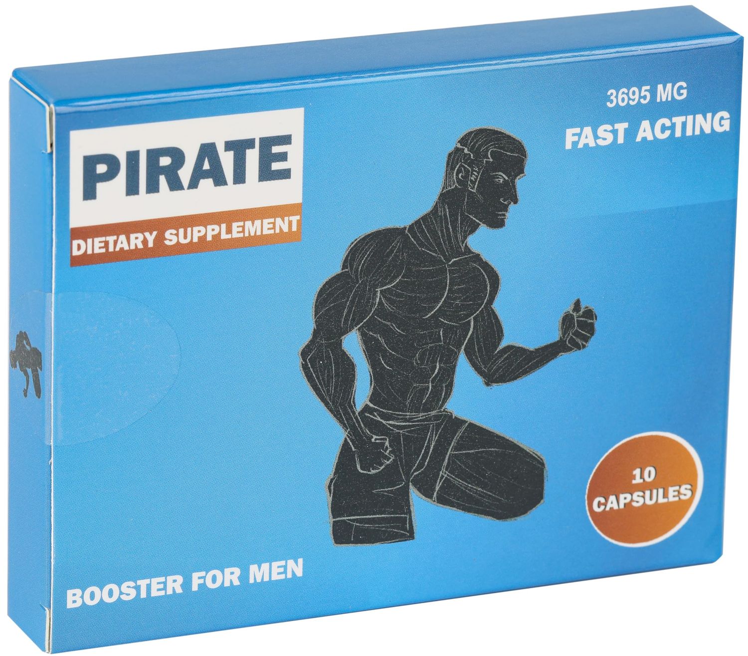 Pirate Herbal Male Supplement for Men - Fast Acting Energy Stamina Booster with Horny Goat Weed, Maca Root, Tongkat Ali, Muira Puama Vitamin B6 - Supports Endurance, Performance Vitality