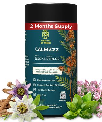 Therapy of Trees Melatonin Free Sleep Aid,100 Natural Only Plants Nothing Else, Natural Sleep Aids for Adults, 2 Months Supply, Non-Habit Forming