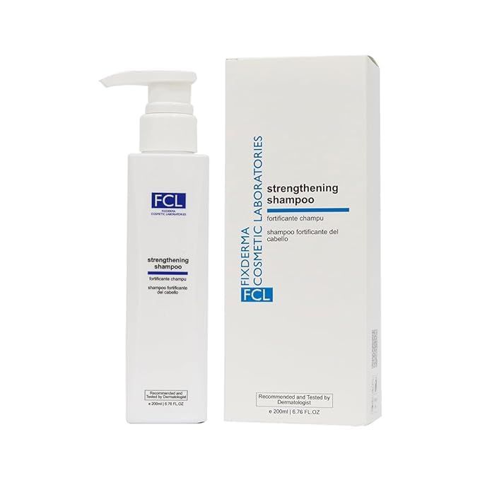 CLASSIC DERMA FCL Strengthening shampoo Strengthens hair Controls hair fall Reduces frizz Promotes hair growth Cleans scalp Mild shampoo Paraben Sulphate free - 200ml 6.76Fl Oz