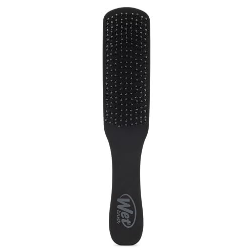 Wet Brush Detangling Hair Brush for Men, Black, Stimulates Scalp Beard for Fuller Stronger Hair, Intelliflex Detangler Help Bristles Promote Growth Protect from Breakage, Pain-Free