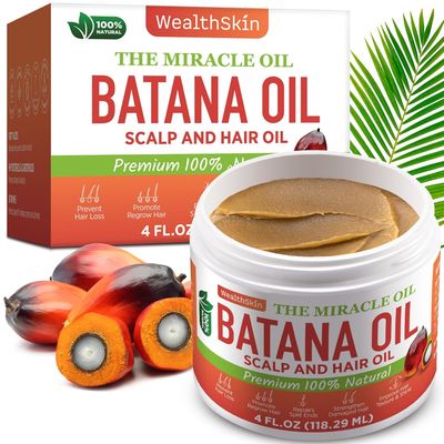 Batana Oil for Hair Growth: 100 Pure Organic Raw Botana Oil from Honduras - Natural Hair Scalp Care for Thicker, Stronger Hair - Best for Men Women - 4 FL OZ