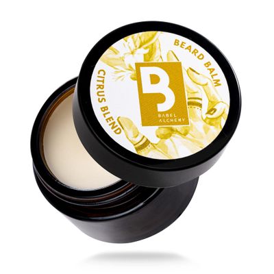 Babel Alchemy Beard Balm and Conditioner - All Natural Organic Grooming Beeswax Balm for Leave-In Conditioning, Styling, Softening, and Promoting Growth (Citrus Blend)