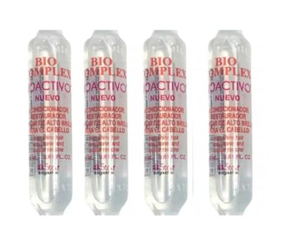 Multi Pack Bio Complex Bio Activo Dominican Natural Hair Treatment High Shine Conditioner Leave In Hydrating Conditioning Hair Repairing Thickening Hair Growth (4 Ampoulles)