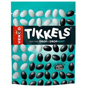 Venco Tikkels Licorice Mint Hard outside Soft inside 235g 8.28 ounce