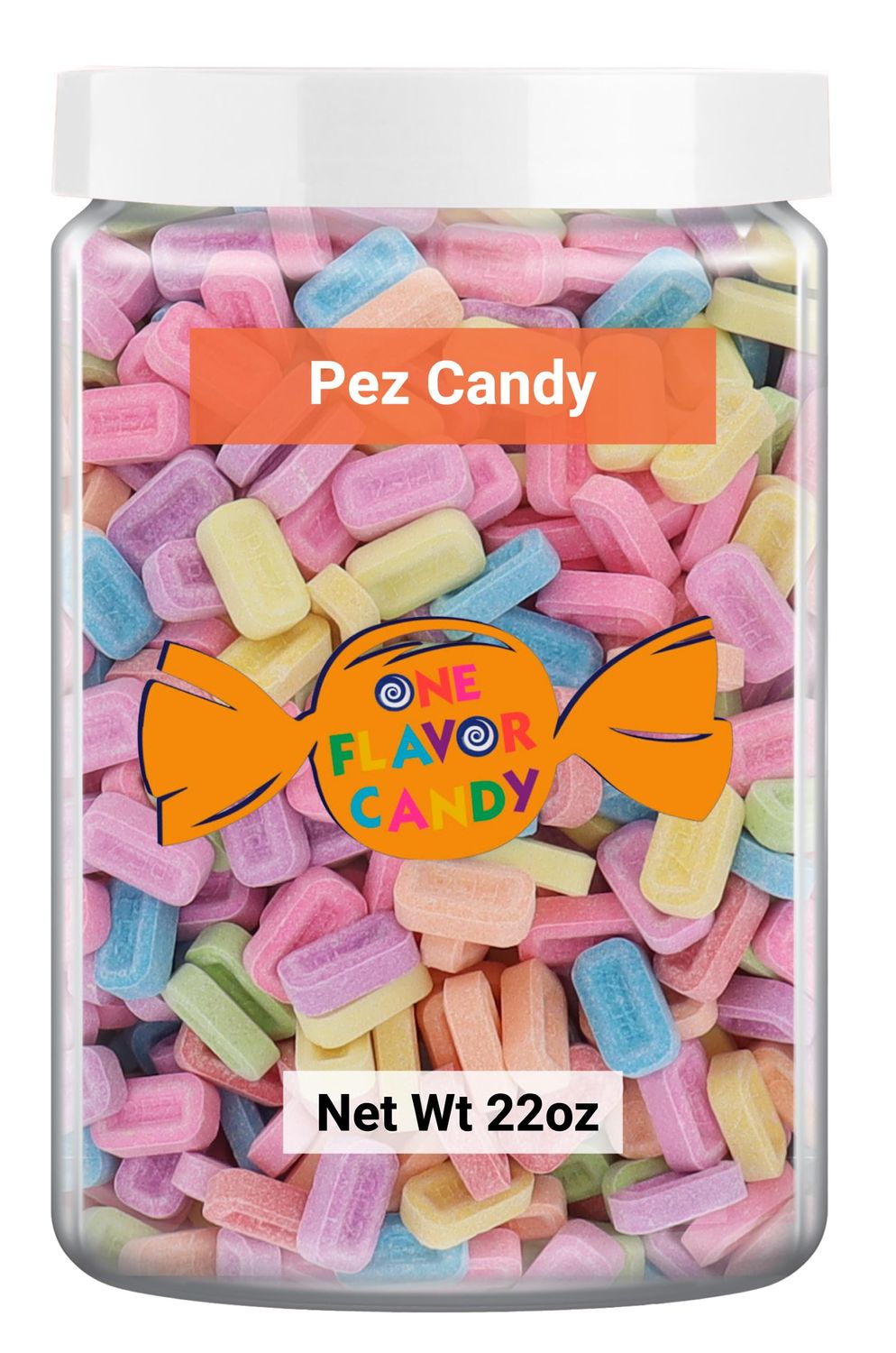 One Flavor Candy Pez Candy Refill Bulk Loose Unwrapped (Assorted, 22oz)