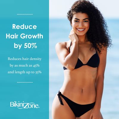Bikini Zone Hair Growth Inhibitor Cream - Helps Stop Hair Growth for Face, Legs, Lips Chin - Reduces Hair Density Length - Painless Hair Inhibitor Moisturizer After Waxing Shaving (1 oz)