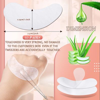 60 Pairs Under Eye Gel Pads Natural Eyelash Extension Gel Pads Patches Kit for Eyelash Extension Supplies Bulk Beauty Tools, Fit Most Eye Shape
