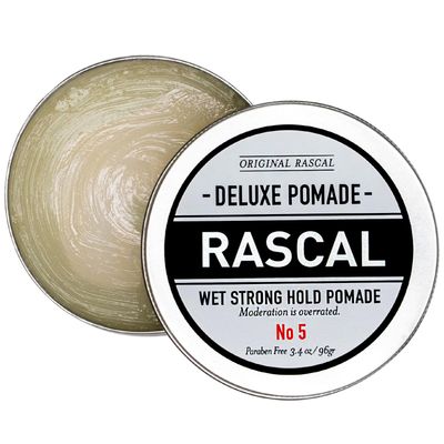 Original Rascal Deluxe Pomade 5 - Hair Paste High Shine wStrong Hold Wet Look - Men&#39;s Styling Care Solution for All Hair Type - Natural Made with Ceteareth-25 Castor Oil for Hair Growth Health