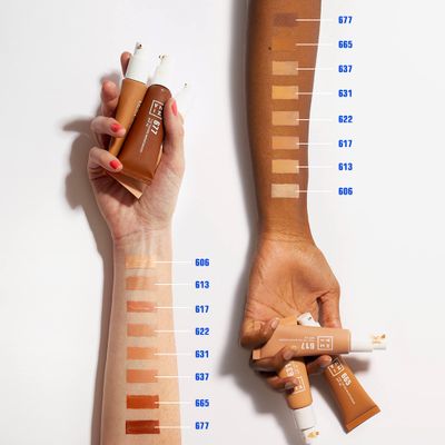 3INA 613 Tinted Moisturizer for Face with SPF 30 - Nude - BB Cream with Light to Medium Coverage - Hyaluronic Acid Moisturizer for All Skin Tones - Vegan, Cruelty and Paraben Free Make Up - 1 oz