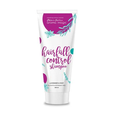 Aroma Magic Hairfall Control Shampoo Sulfate Paraben Free Lavender Mint Formula for Hair Growth, Dandruff Scalp Care Gentle Natural Cleanser 6.76 Fl Oz (200ml)