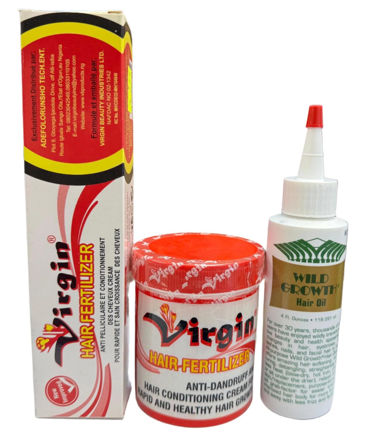 3-in-1 Growth Set Wild Growth Virgin Hair Cream Best Saving