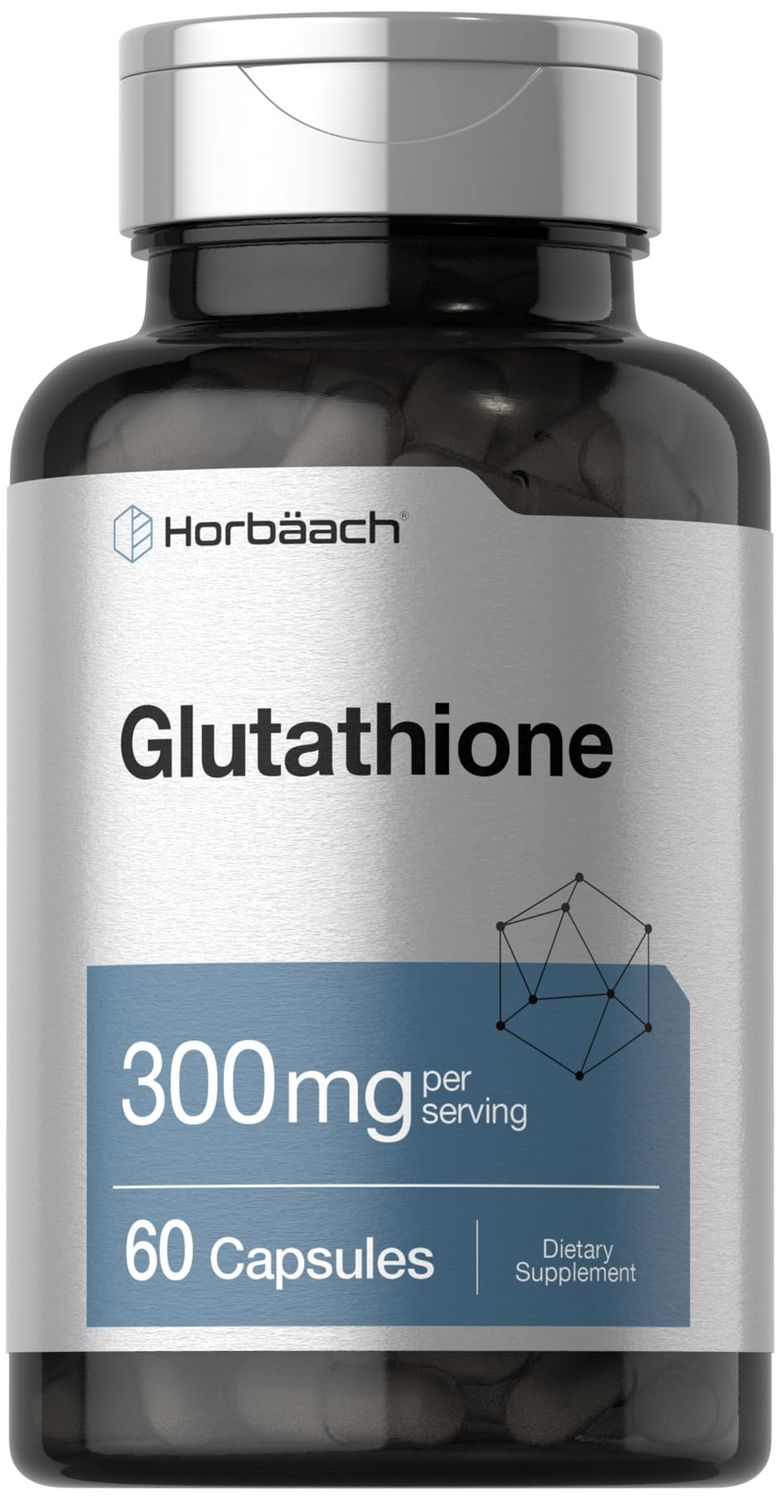Horbaach Glutathione Supplement 300mg 60 Capsules Non-GMO Gluten Free Reduced Form