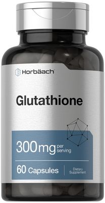 Horbaach Glutathione Supplement 300mg 60 Capsules Non-GMO Gluten Free Reduced Form