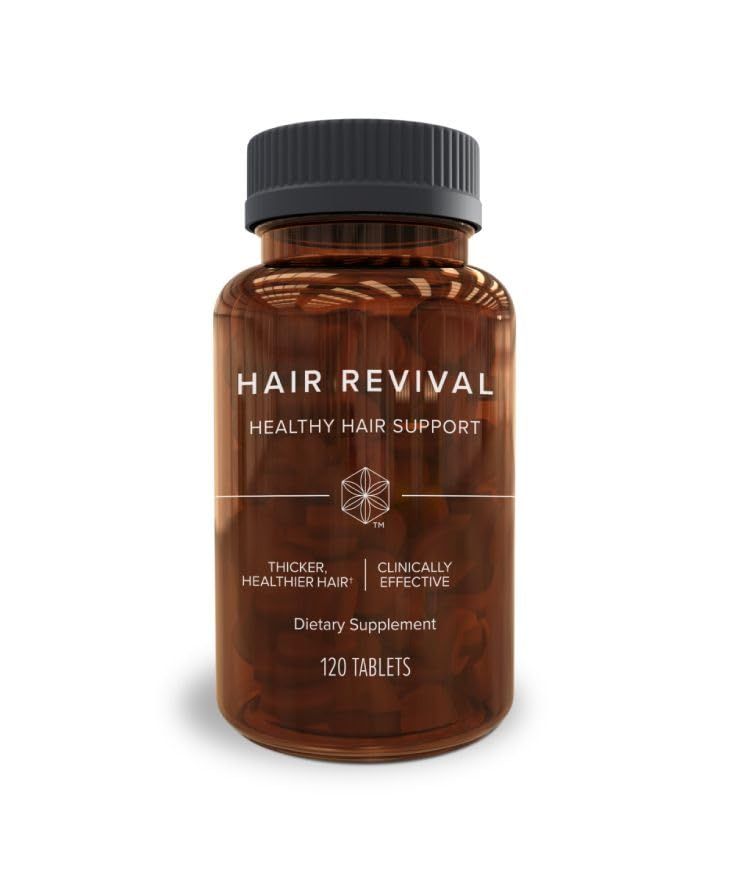 Isagenix Hair Revival - Natural Hair Growth Thickening Supplement - Supports Healthy Scalp - Formula Contains Biotin, Amino Acid, Banana Flower Extract More - 120 Tablets (60 Servings)