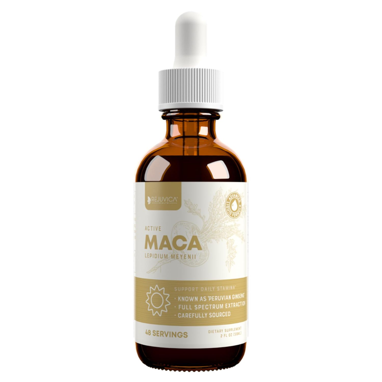 Rejuvica Health Active Maca - Advanced Maca Root Extract - Peruvian Ginseng - Liquid Delivery for Better Absorption - Supports Energy Vitality