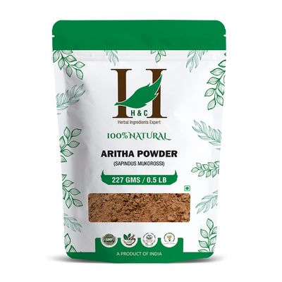 HC HERBAL INGREDIENTS EXPERT 100 Natural Aritha Powder 227 gm 0.5 lb Soapnut Hair Mask Natural Cleanser for Hair Growth Reduced Fall, Enhancing Growth Reducing Hair Loss