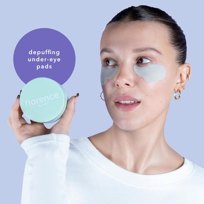 florence by mills Floating Under the Eyes Depuffing Gel Pads Re-Energize Tired Under Eyes Hydrating Vegan Cruelty-Free - 30 Pairs60 count