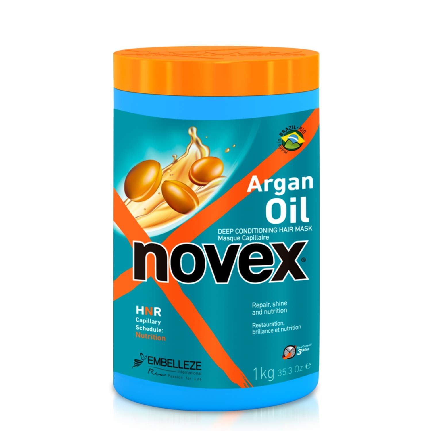 Novex Argan Oil Conditioning Mask, 35 oz. - Prevents Repairs Split Ends