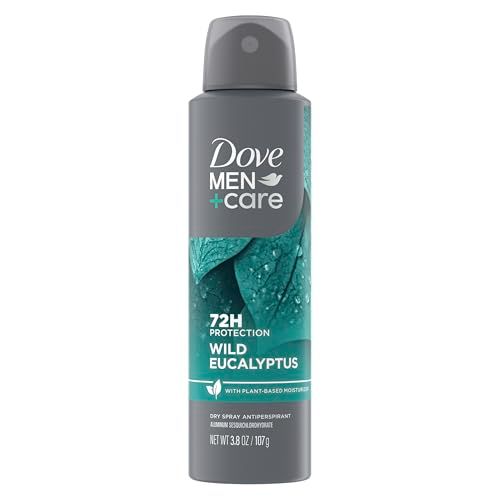 Dove MenCare Antiperspirant Dry Spray 72H Protection Eucalyptus Birch With a Plant-Based moisturizer 3.8 OZ
