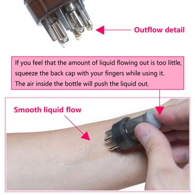 Hair Oil Applicator Bottle with Scalp Massager - Root Comb and Ball Tip for Hair Growth (Transparent Grey)