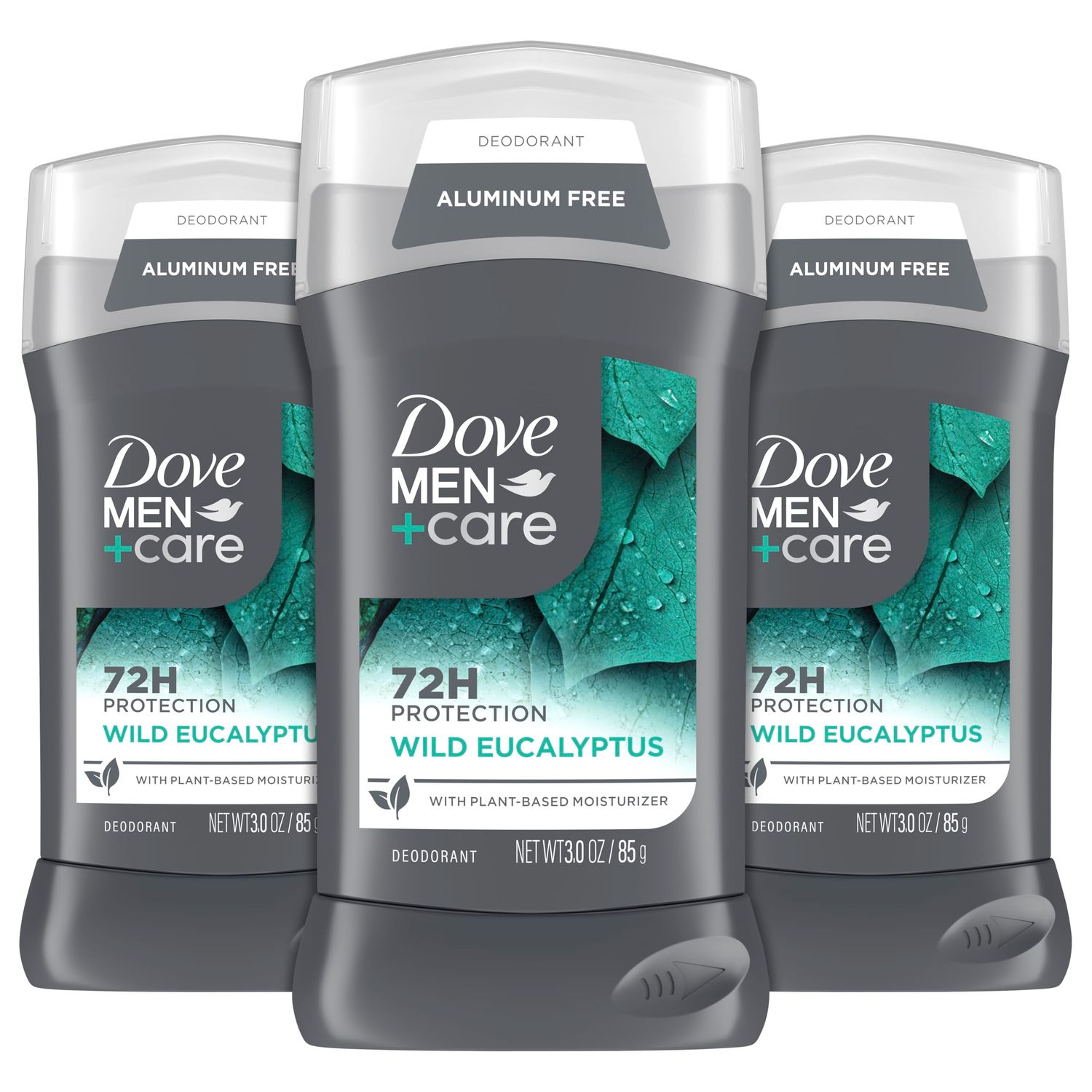 Dove MenCare Aluminum Free 3 Pack Wild Eucalyptus Deodorant for Men 3 oz