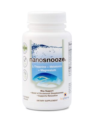 Biopharma Scientific Nanosnooze: Sleep Aid for Adults with Melatonin, Magnesium, L-Theanine, 30 Servings
