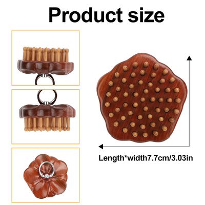 Gosknor Wooden Scalp Massager, Wooden Tooth Hair Comb Scalp Massage Brush for Men Women Hair Growth