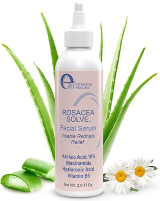 Rosacea Solve Face Serum - Hydrating Serum for Face with 10 Azelaic Acid - Skin Brightening, Pore Minimizer Redness Corrector for Women Men by e70, 2 fl. oz