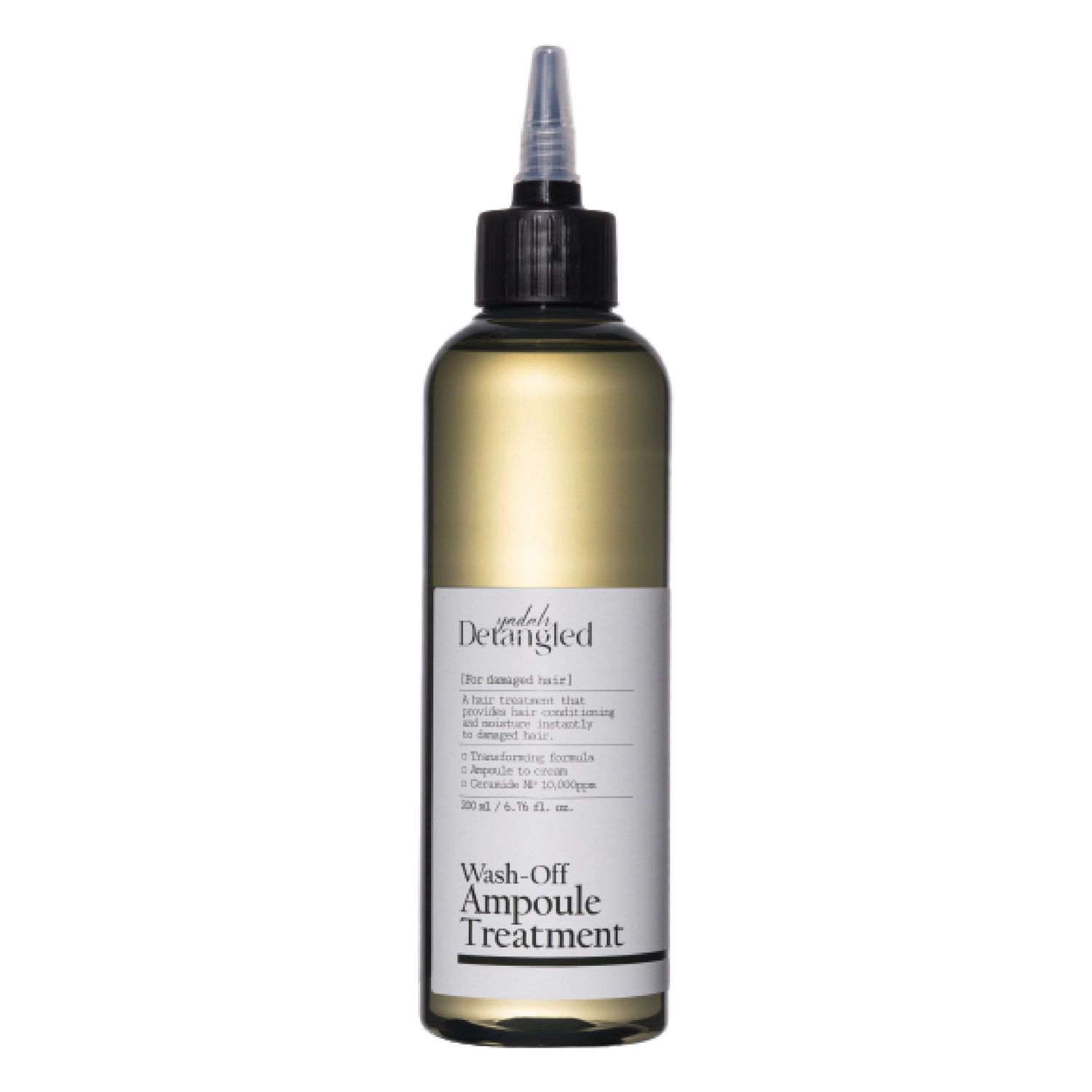 YADAH Detangled Wash-Off Ampoule Treatment 6.76 fl oz Deep Repair Nourishment with Ceramide NP, Hyaluronic Acid, Avocado Oil Smooths, Moisturizes, Restores Shine for Damaged, Dry, Frizzy Hair