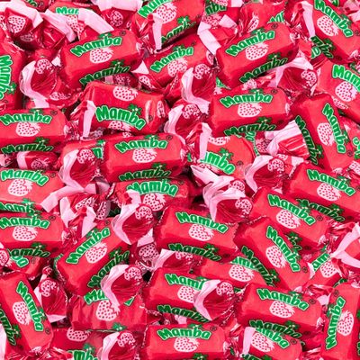 Strawberry Mamba Fruit Chews, 1 Lb. Bag - Individually Wrapped - Juicy Chews Perfect For Holidays, Pinatas, Christmas Stockings, Goody Bags Parties - Approx. 80 Pieces