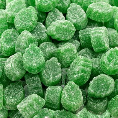 Spearmint Leaves - 2 Pound Bulk Pack - Jelly Candy - Unwrapped