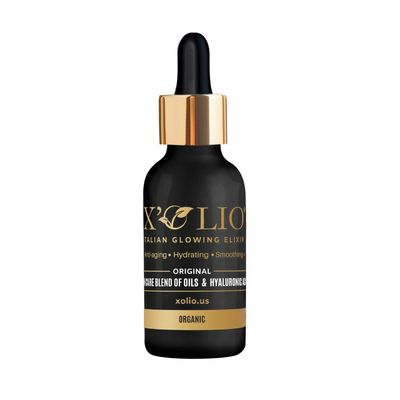 XOlio Original - The Italian Glowing Elixir - Face Oil Moisturizer with Hyaluronic Acid - Deep Hydration Anti-Aging Skin Care - Ideal for Dry, Stressed, or Aging Skin - 30ml