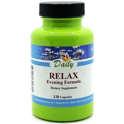 Daily Manufacturing Relax Evening Formula (Tryptophan, Bacopa Extract, Melatonin, 5-HTP)