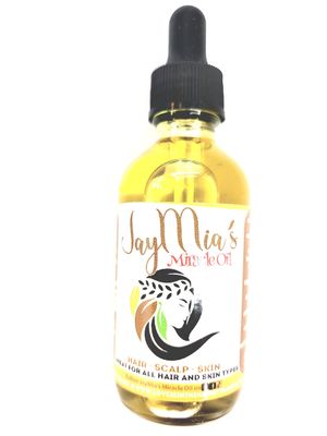 JayMia&#39;s all natural handmade Miracle Oil, helps promote healthy hair, nails, and skin. Tea tree, Lemongrass, Cerasee, and other natural ingredients for all hair types.