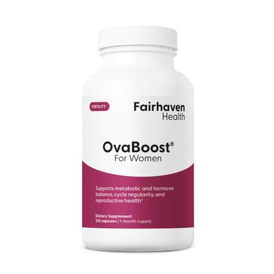Fairhaven Health Ovaboost Fertility Supplements for Women Conception for Her Support Ovulation Egg Quality with Myo-Inositol Folate Prenatal Vitamin Natural Fertility Support 120 Capsules