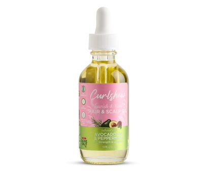 ORS Curlshow Nourish Grow Hair Scalp Oil with Avocado Oil Peppermint for Strength Length 2 Ounces