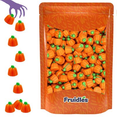 Fruidles Halloween Mello-Creme Pumpkins, Delicious Gummy Candy, Party Favor (Half-Pound)