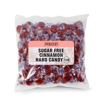 Arcor Sugar Free Cinnamon Hard Candy- 1lb Bulk Sugar Free Hard Candy, Cinnamon Discs Individually Wrapped Keto And Diabetic Friendly, for Parties Holidays