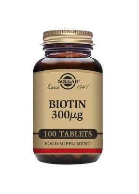Solgar Biotin 300 mcg - 100 Tablets - Supports Healthy Skin, Nails Hair - Non-GMO, Vegan, Gluten Free, Dairy Free, Kosher, Halal - 100 Servings