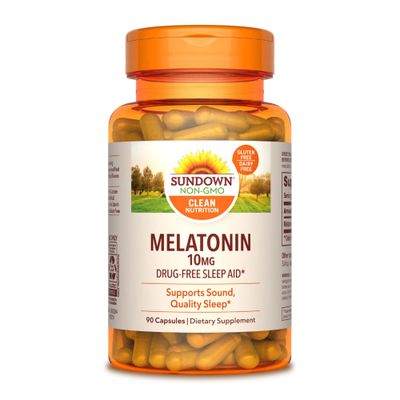 Sundown Melatonin Dietary Supplement Capsules, 10 mg, 90 count